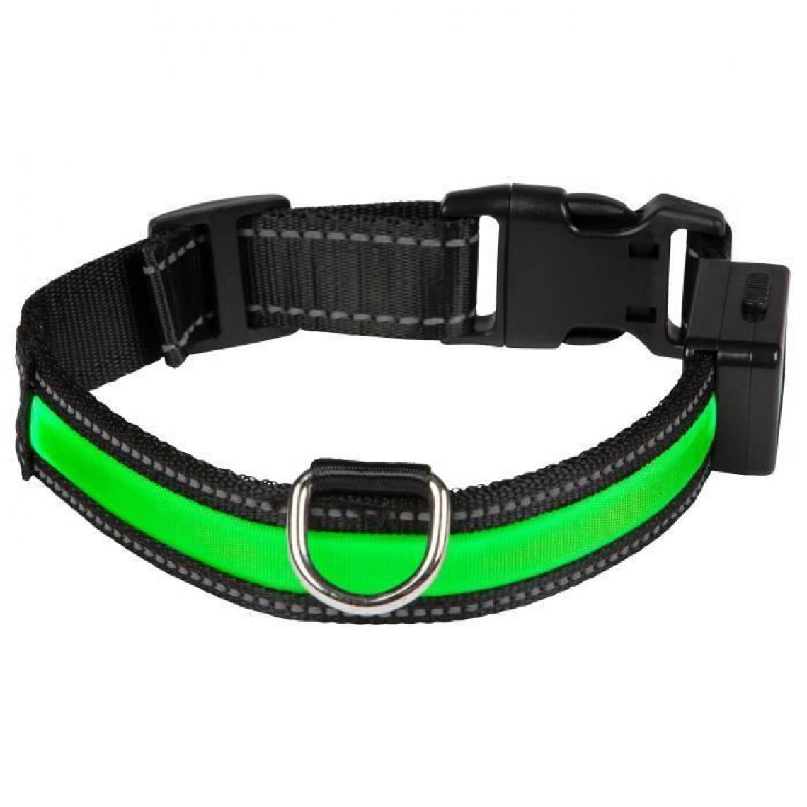 Eyenimal - EYENIMAL Collier lumineux Light Collar USB rechargeable S - Vert - Pour chien - Collier pour chien
