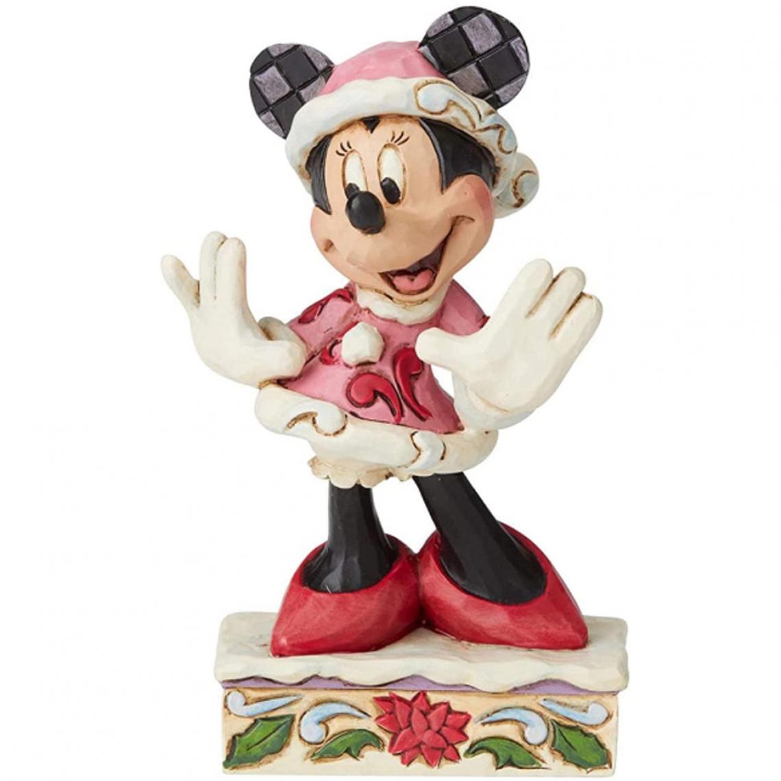 Enesco - Figurine de Collection Minnie Noël - Petite déco d'exterieur