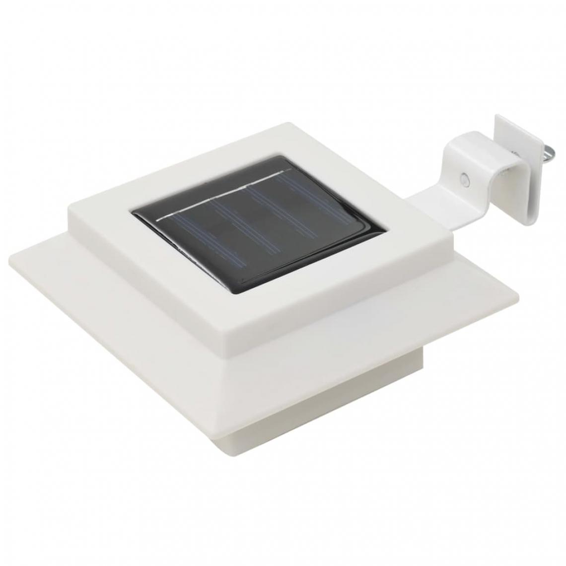 Icaverne - Icaverne - Éclairage d'extérieur categorie Lampe solaire à LED carrée d'extérieur 6 pcs 12 cm Blanc - Lampadaire
