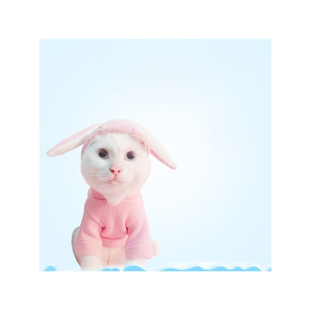 Wewoo - Sweatshirt de chat de de peluche d'animal familier de mode confortable d'oreille de lapintaille XXL rose - Vêtement pour chien