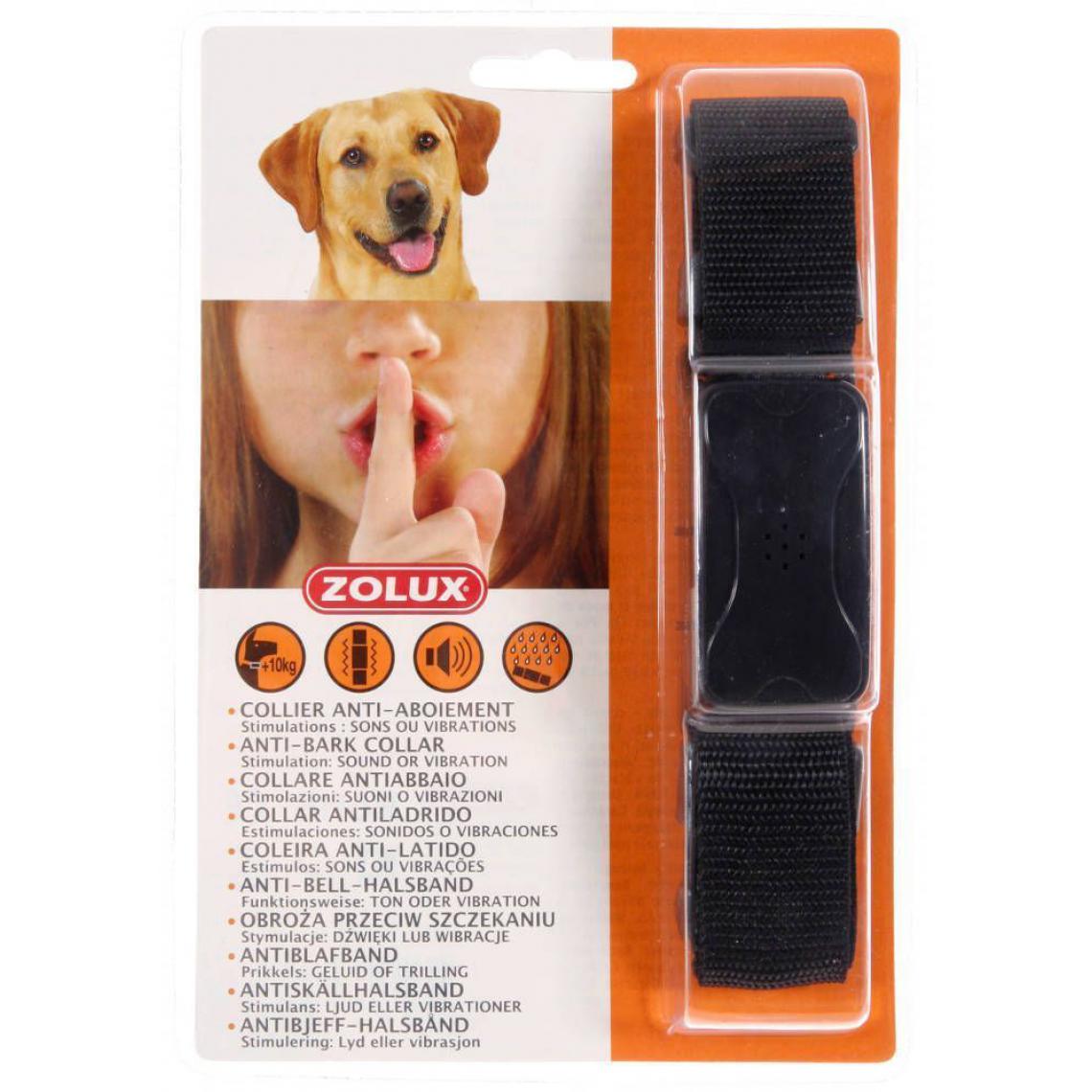 Zolux - Collier anti-aboiement pur grands chiens Sons et Vibrations - Laisse pour chien