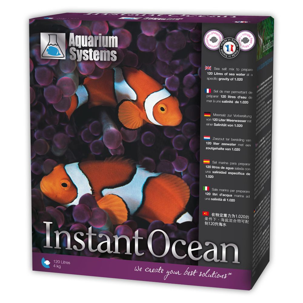 Aquarium Systems - Sel de Mer Instant Ocean - Aquarium Systems - 4Kg - Traitement de l'eau pour aquarium