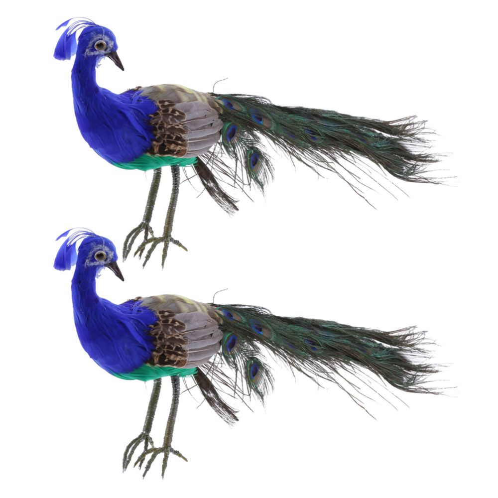 marque generique - Paon Réaliste Artificielle Oiseau De Paon - Petite déco d'exterieur