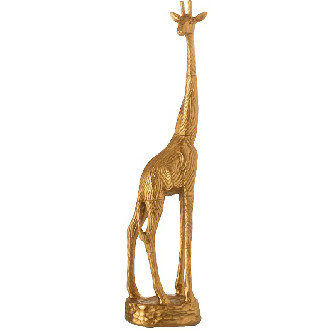 JOLIPA - Figurine Girafe en résine doré - Petite déco d'exterieur