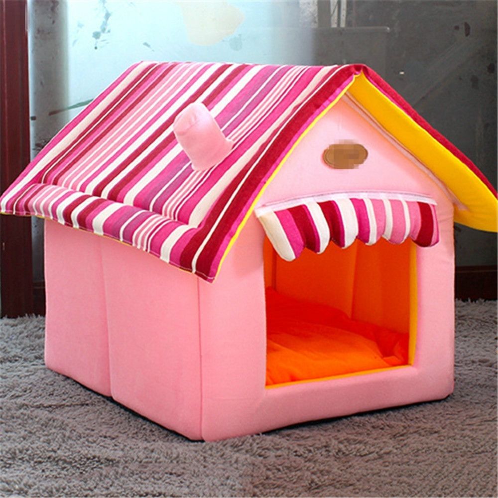 Wewoo - Panier pour chien ou Chat Coussin Lit amovible confortable et la maison du chienlavable et la chientaille XL rose - Corbeille pour chien