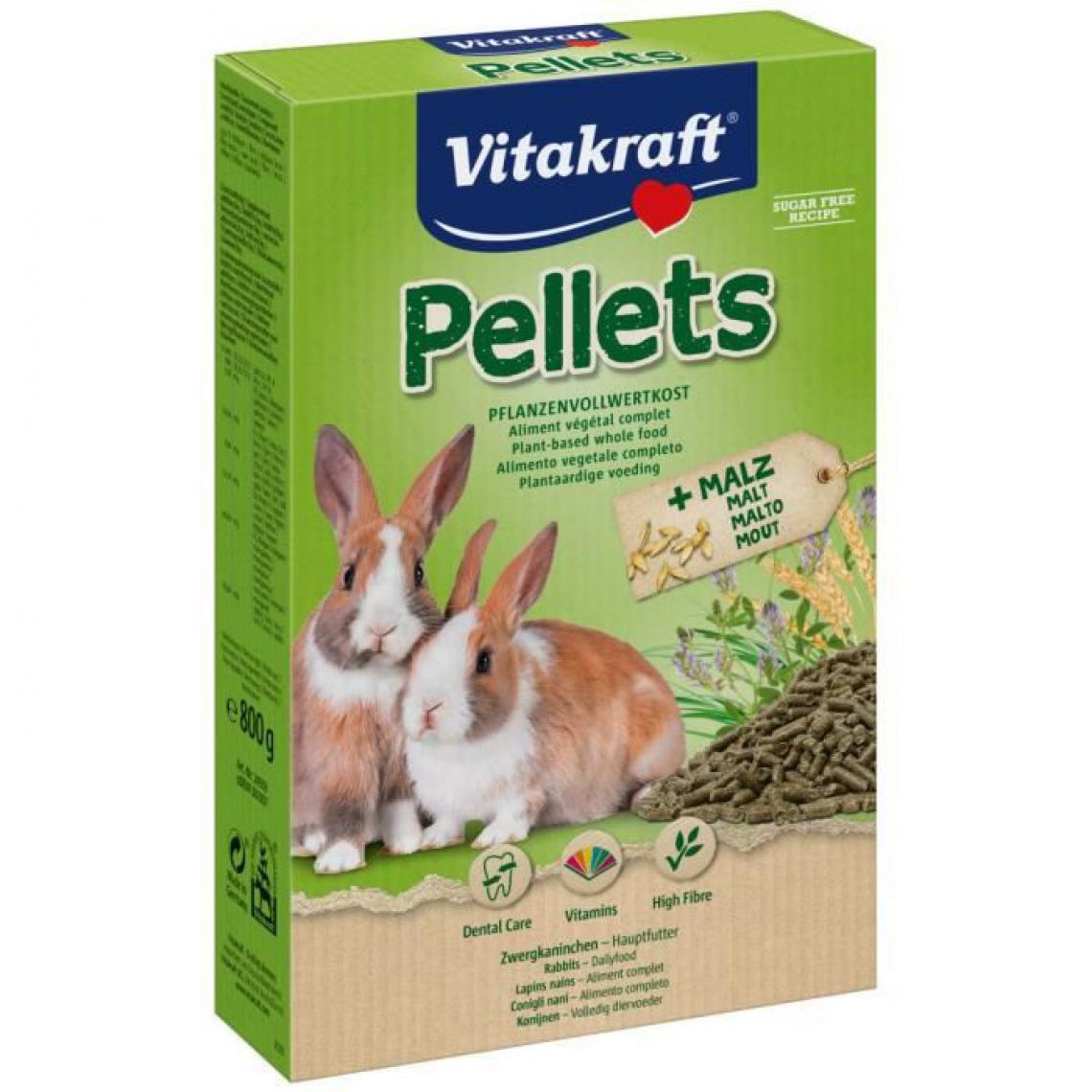 Vitakraft - VITAKRAFT Pellets Alimentation complète pour Lapins Nains - Lot de 7 boîtes de 800 g - Alimentation rongeur