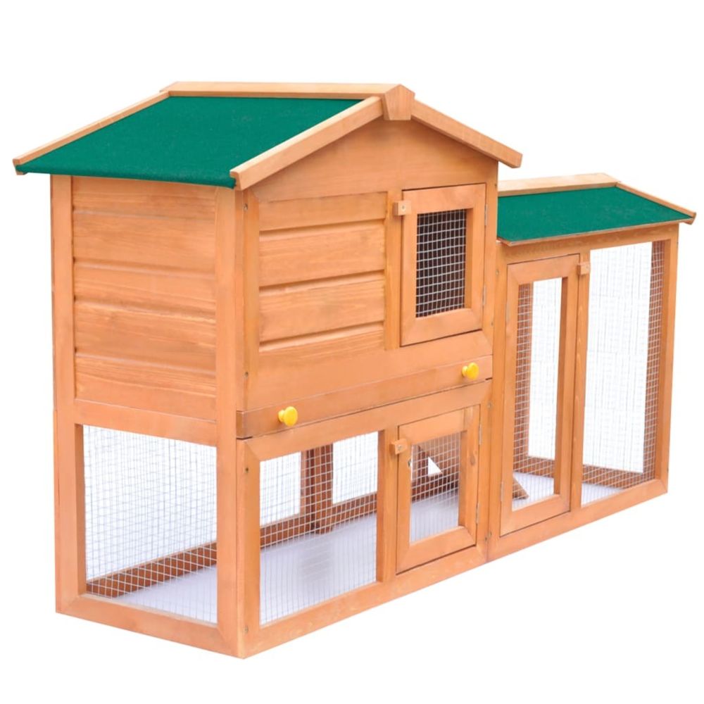 marque generique - Icaverne - Abris et cages pour petits animaux categorie Clapier large d'extérieur pour petits animaux de compagnie Bois - Cage à oiseaux