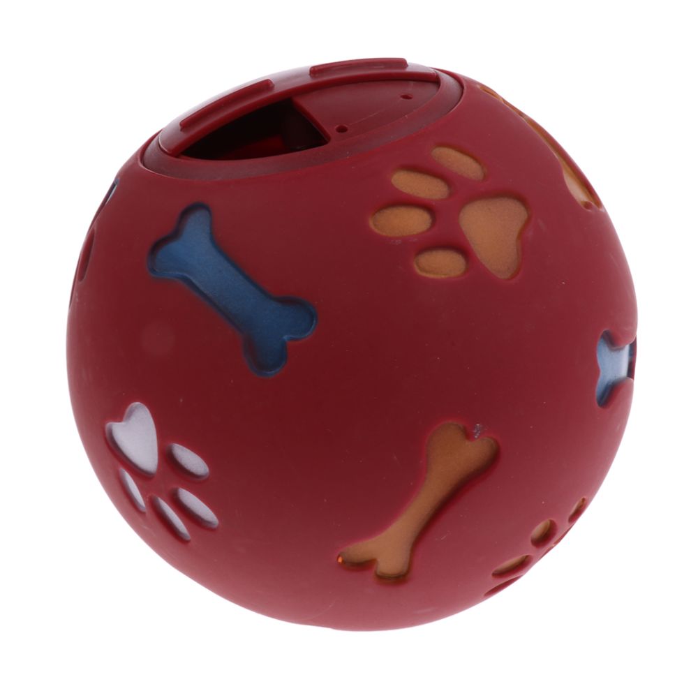 marque generique - Distributeur de nourriture pour chien Ball Pet Play Traiteur Feeder Puppy Chew Toy Red L - Jouet pour chien