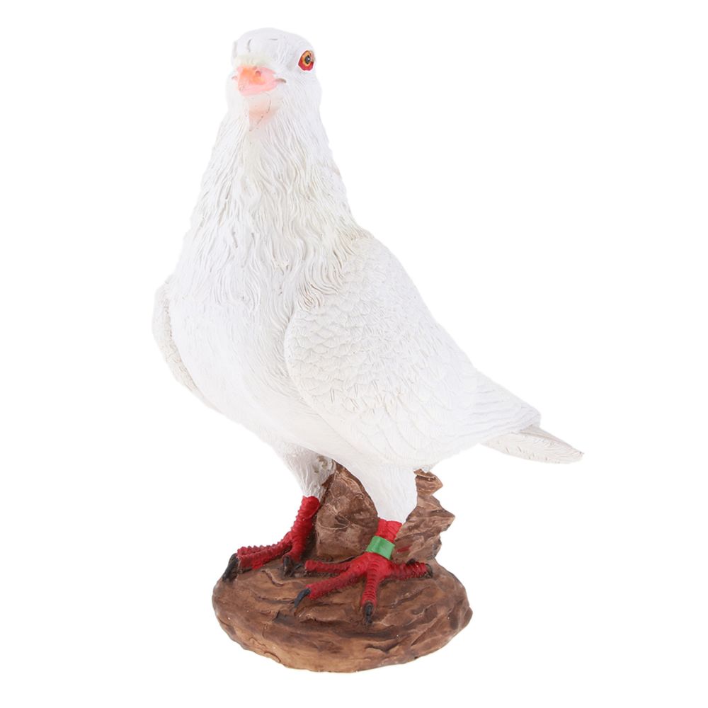marque generique - Décor de jardin réaliste. Statue d'ornement Simulation Pigeon Oiseau Blanc C - Petite déco d'exterieur
