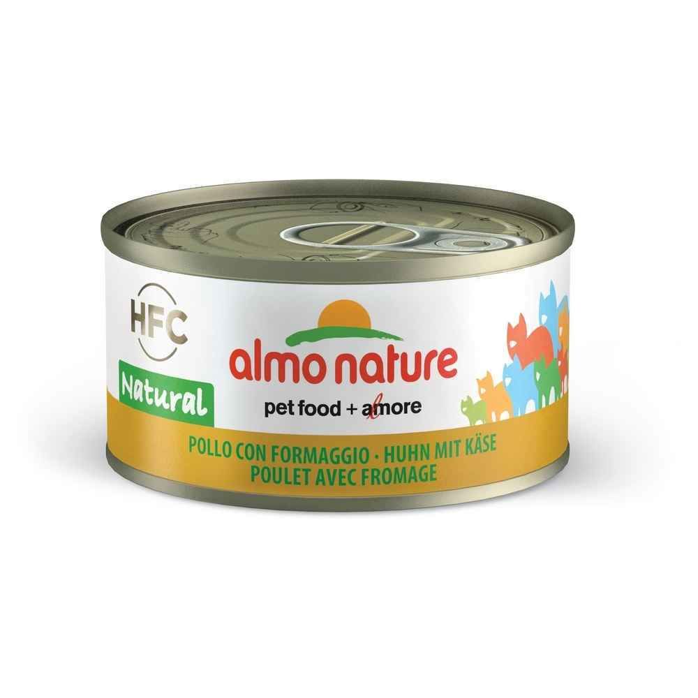 Almo Nature - Pâtée en Boîte HFC Natural Poulet avec Fromage pour Chat - Almo Nature - 70g - Alimentation humide pour chat