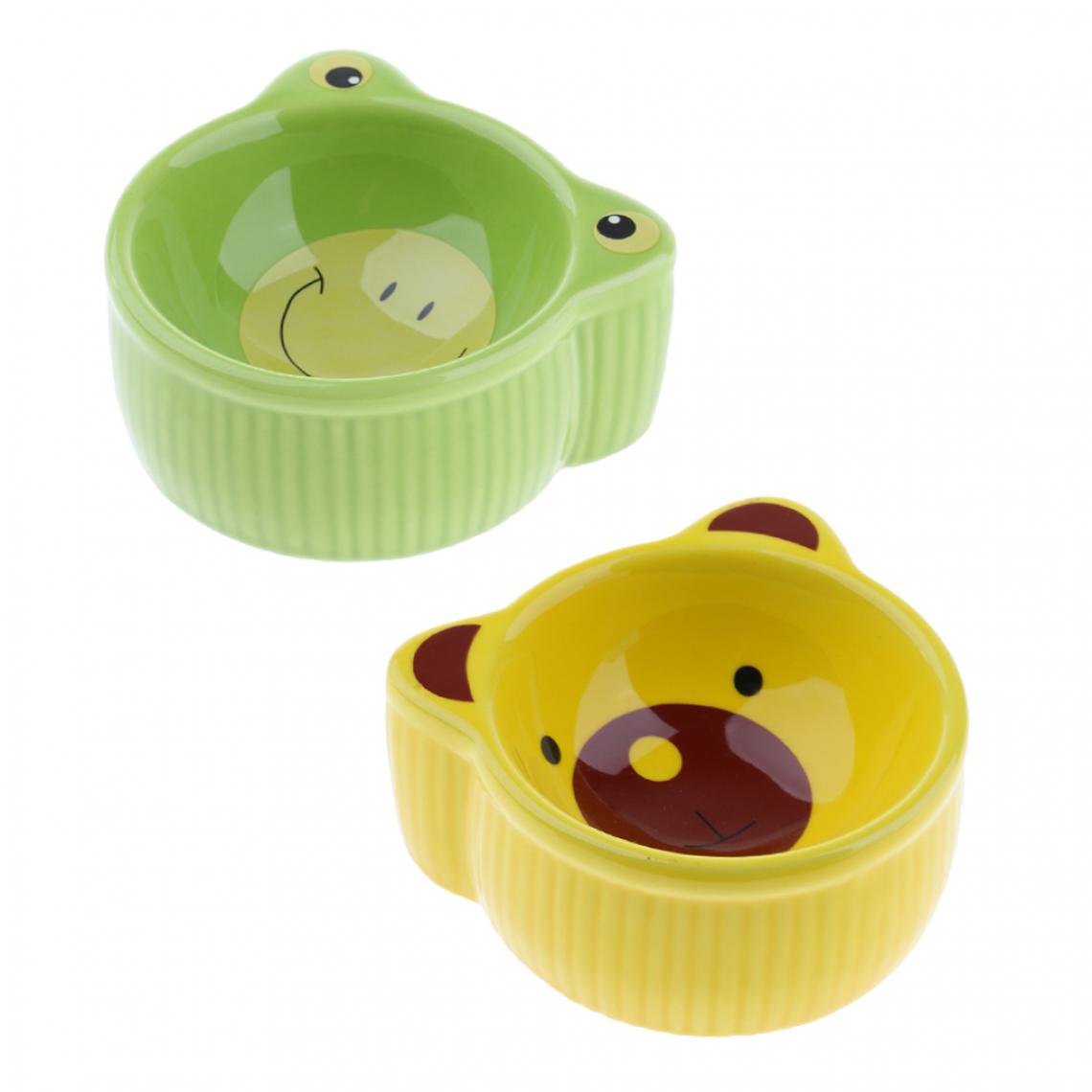 marque generique - 2pcs petit bol de nourriture de dessin animé pour hamster pour animaux de compagnie - Accessoires aquarium