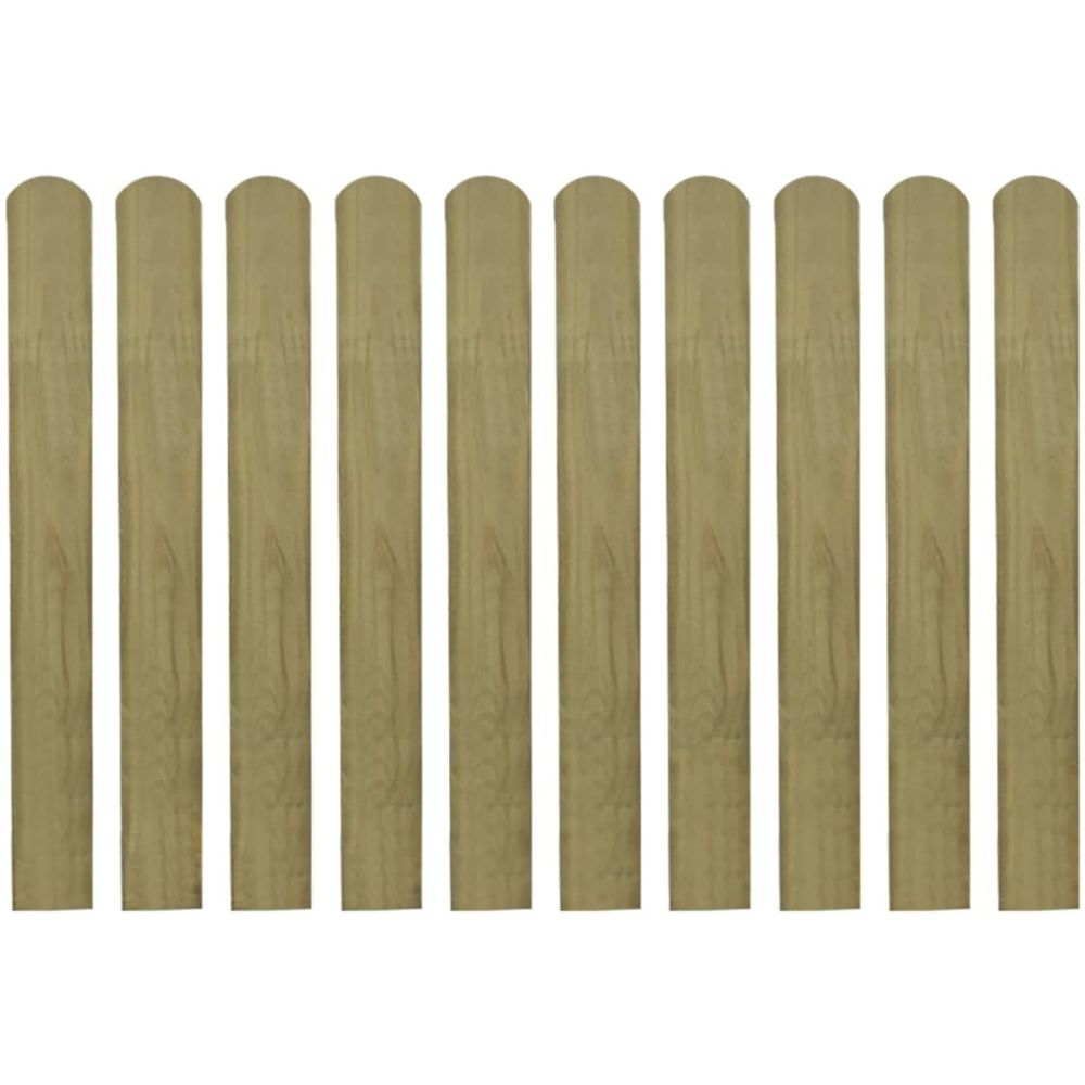 Vidaxl - vidaXL Lattes imprégnées de clôture 20 pcs Bois 80 cm - Clôture en bois