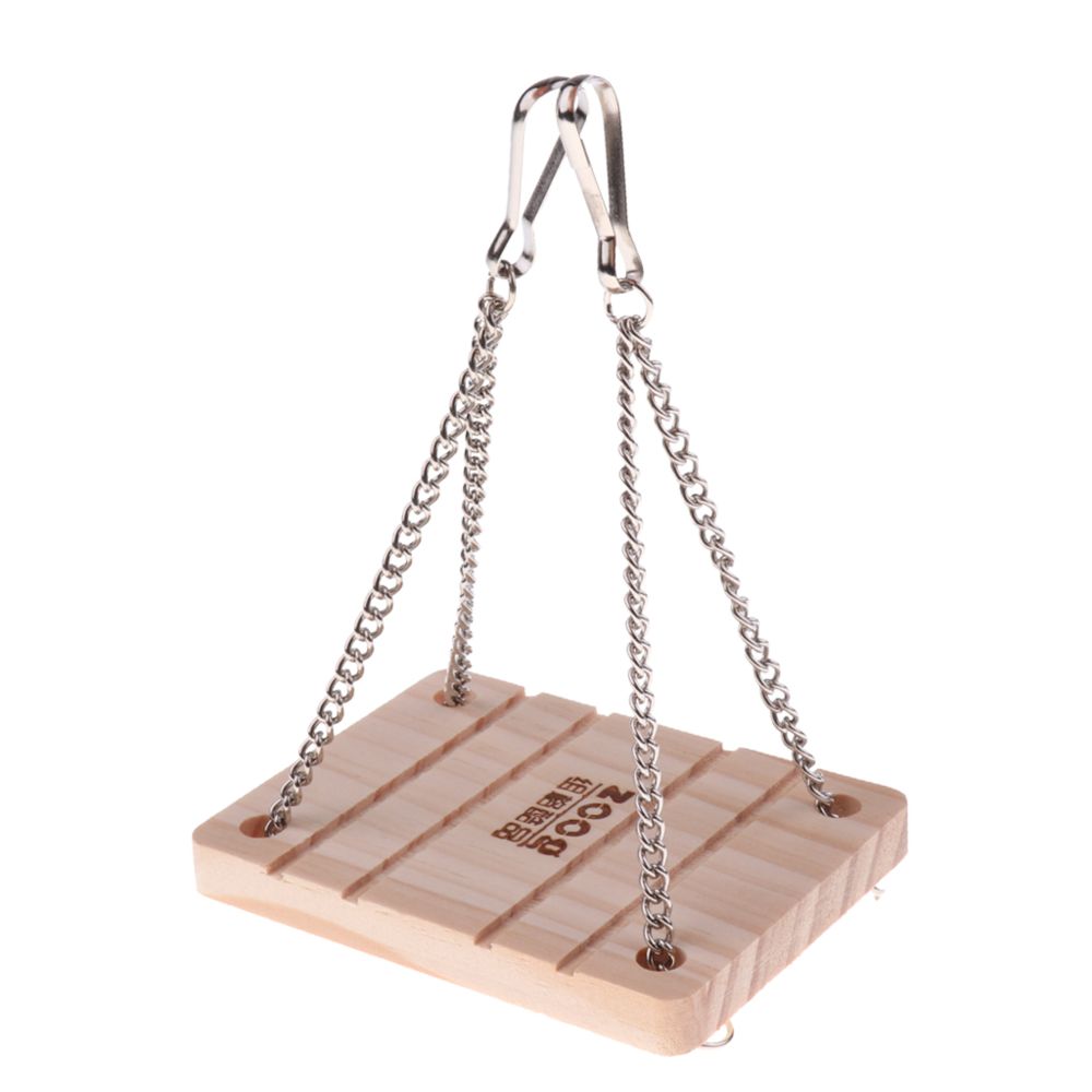 marque generique - animal hamster souris balançoire en bois hamac jouer jouet petit animal cage suspendue - Cage pour rongeur