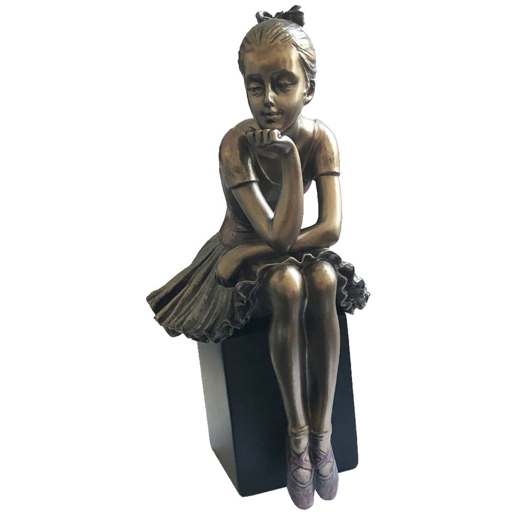 Parastone - Statuette Danseuse de collection aspect bronze 15 cm - Petite déco d'exterieur