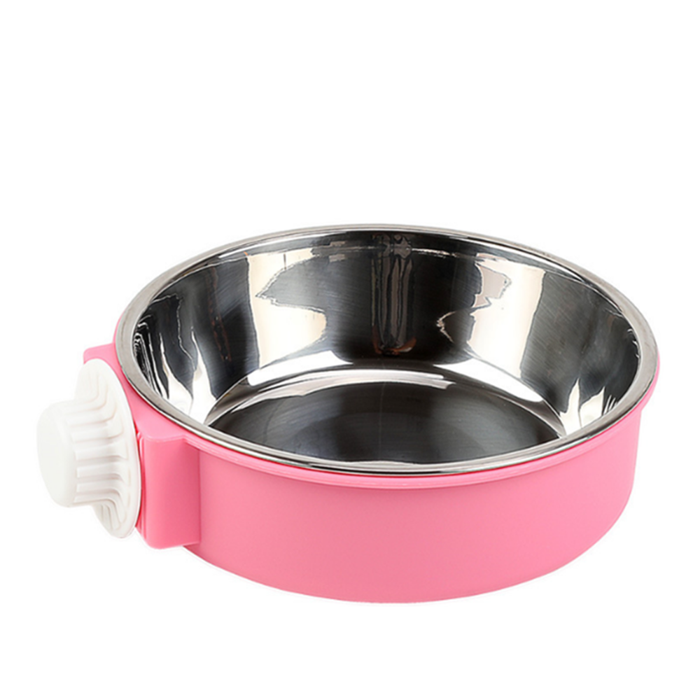 Generic - Bol pour chien suspendu couleur bonbon en acier inoxydable amovible eau alimentation arcs arcs-Rose-M - Gamelle pour chat