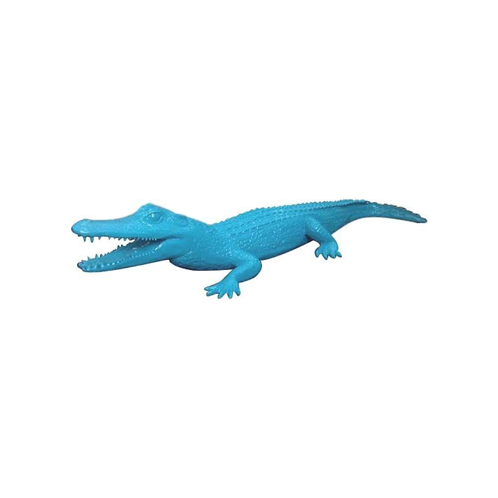Texartes - Crocodile coloré en résine tête droite - Petite déco d'exterieur