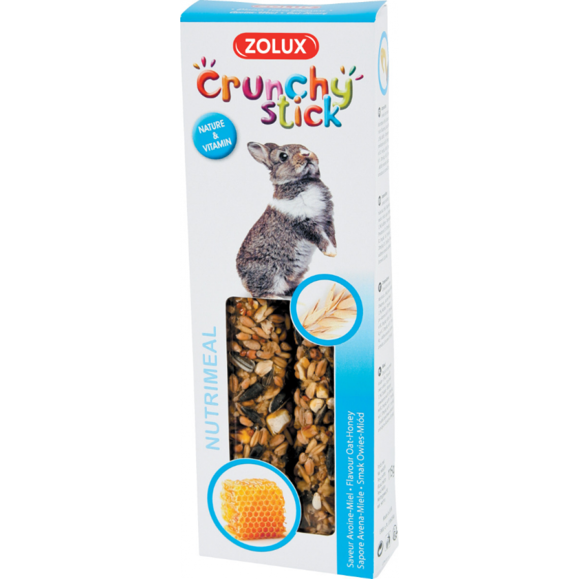 Zolux - Crunchy stick pour lapin saveur avoine et miel - Alimentation rongeur
