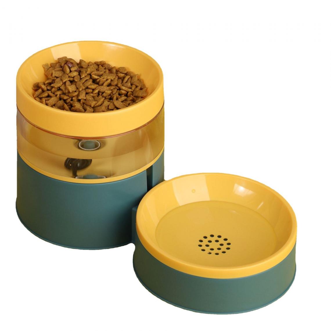 Universal - Alimentation automatique de couleur pour animaux de compagnie pour augmenter la protection du cou pour chats, eau et nourriture pour chiens, bol de nourriture pour chiens.(Jaune) - Gamelle pour chien