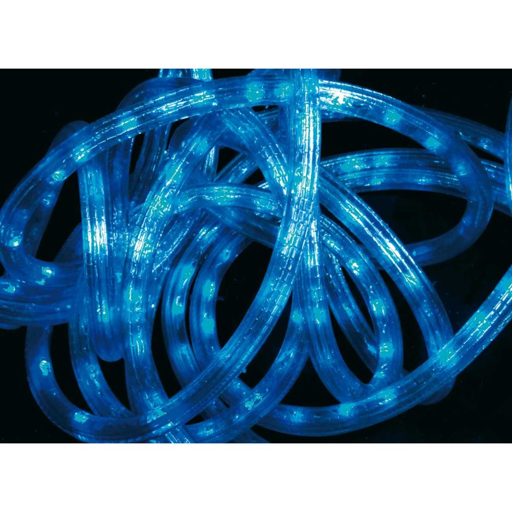 Jardideco - Guirlande lumineuse extérieur Tube LED 8 fonctions 18 m Bleu - Lampadaire