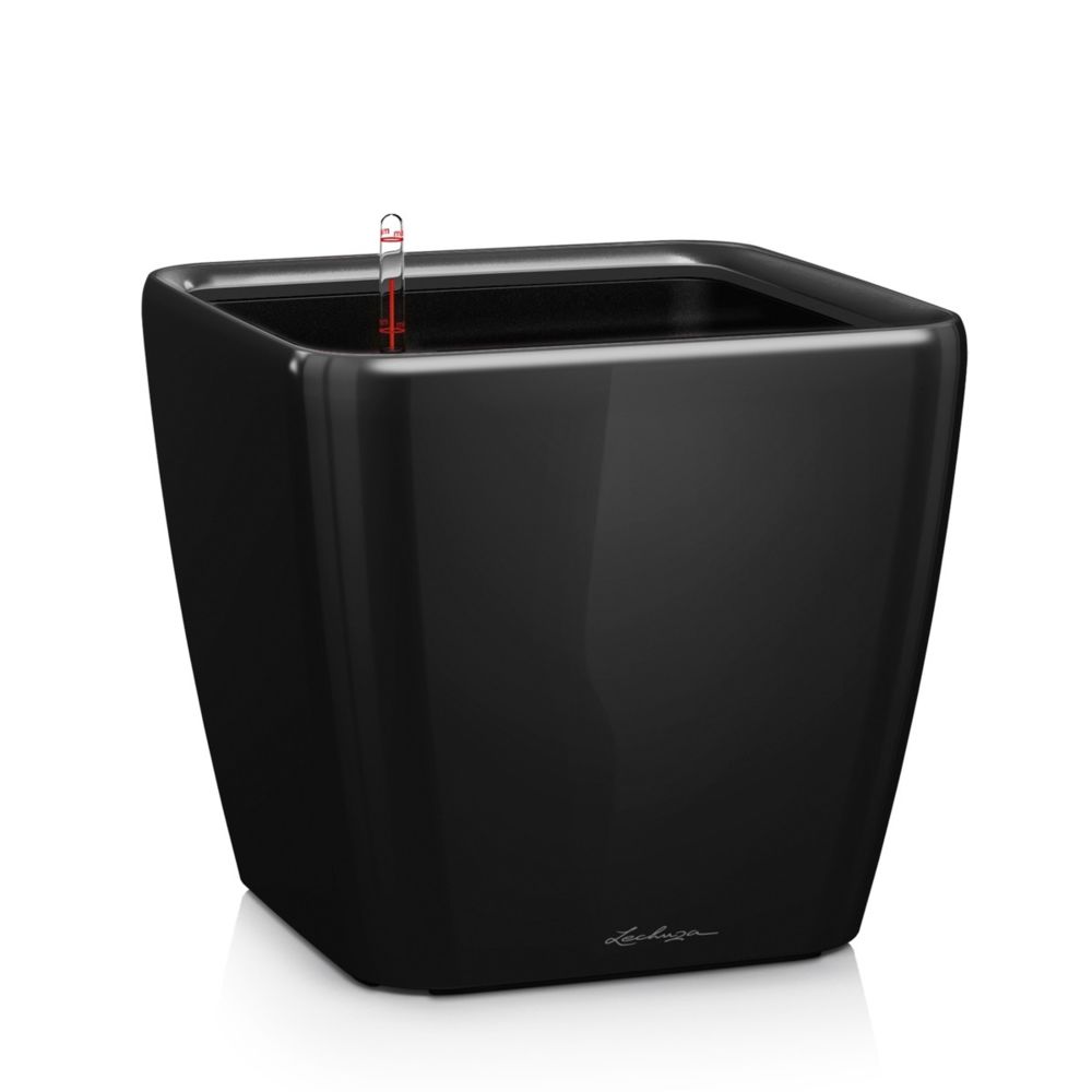 marque generique - Pot Quadro Premium LS 35 - kit complet, noir brillant 35 cm - Poterie, bac à fleurs