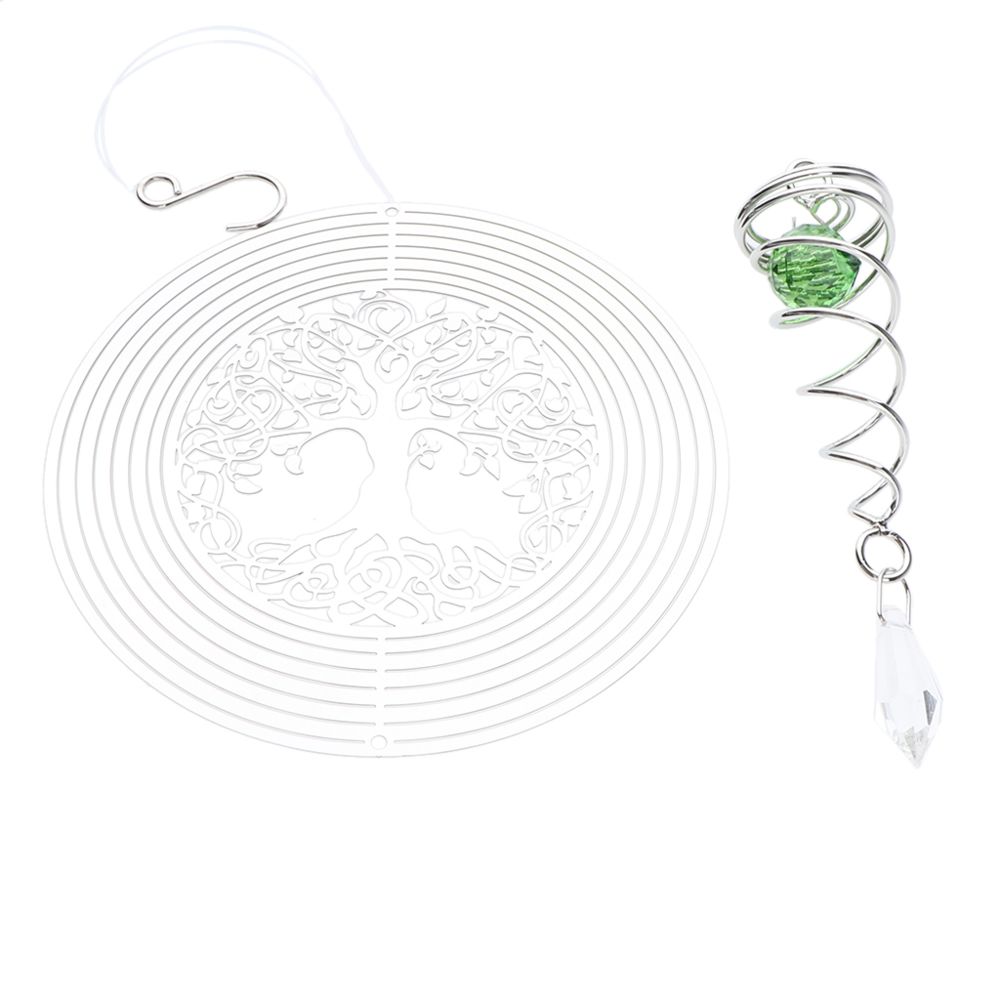 marque generique - Cristal spirale twister vent twister spinner ndoor arbre de vie en plein air - Petite déco d'exterieur