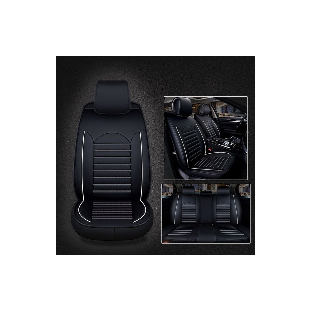 Wewoo - Housse de siège auto universel en cuir PU noir blanc - Equipement de transport pour chien