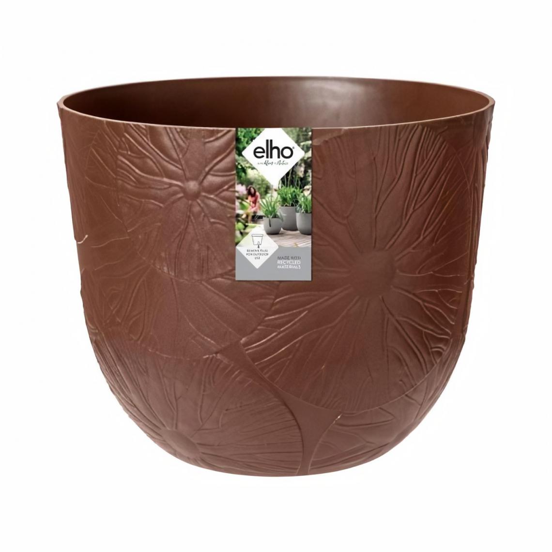 Elho - Fuente Lily Rond 47 brun rouillé - Poterie, bac à fleurs