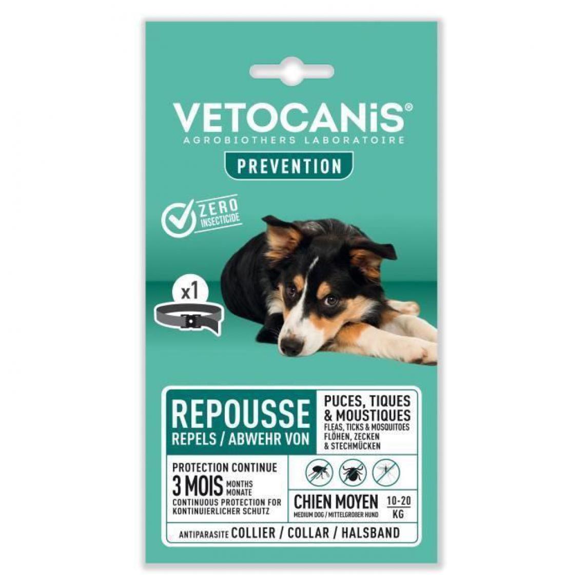 Vetocanis - VETOCANIS Collier antiparasitaire - Moyen Chien - Anti-parasitaire pour chien