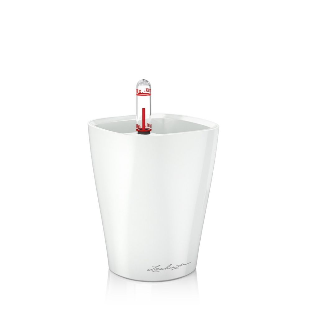marque generique - Pot de table Mini-Deltini - kit complet, blanc brillant Ø 10 x 13 cm - Poterie, bac à fleurs