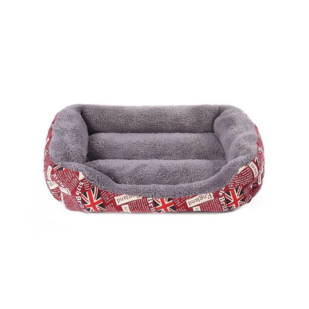 Wewoo - Panier pour chien Coussin Drapeau national Four Seasons véritable tapis de chenil chaud pour compagnie, en peluche, taille: S, 43 × 32 × 10cm (rouge) - Corbeille pour chien