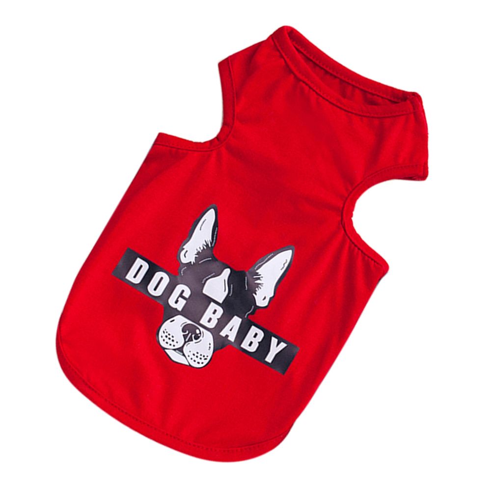 marque generique - modèle mignon animal chiot chien chat vêtements pour animaux domestiques robe gilet t shirt rouge s - Vêtement pour chien