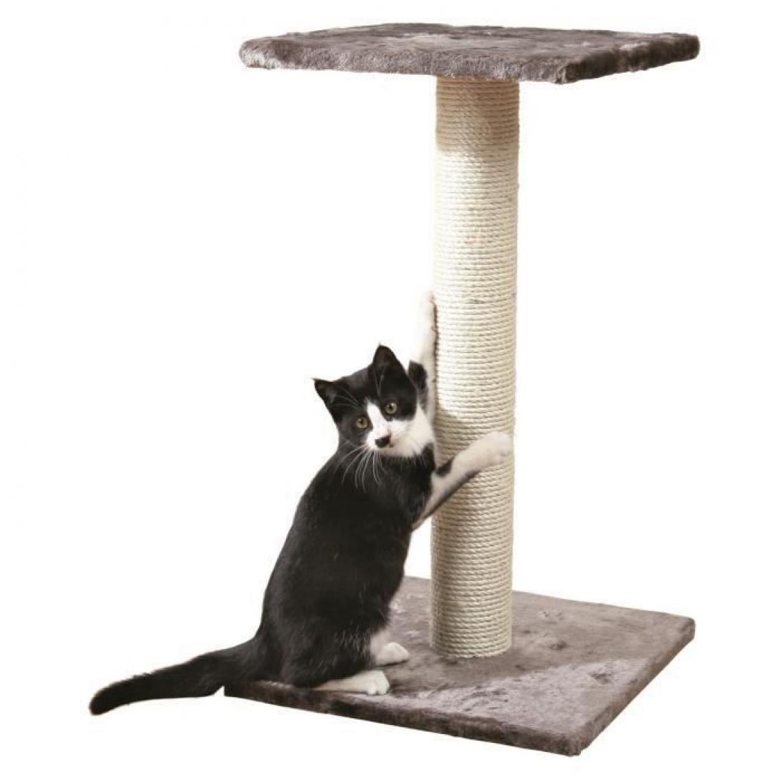 Trixie - TRIXIE Espejo Arbre a chat Hauteur 69 cm gris platinium peluche et sisal naturel - Arbre à chat