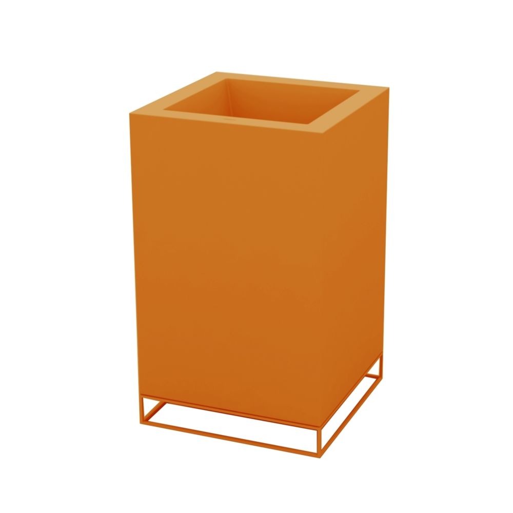 Vondom - Pot de fleurs VELA High Cube Nano - orange - verni - Poterie, bac à fleurs
