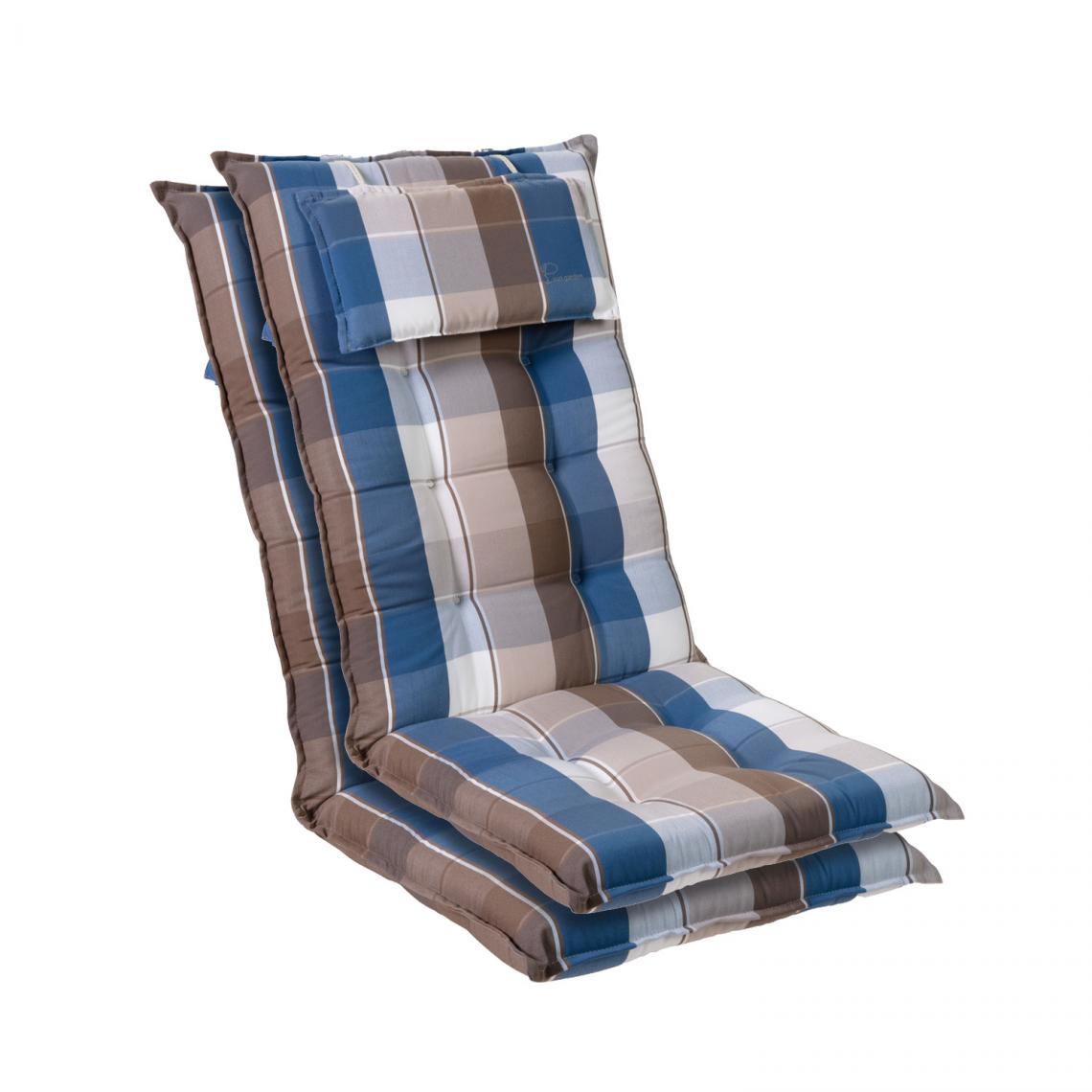 Blumfeldt - Sylt coussin de fauteuil appuie-tête pour dossier haut Polyester 50x120x9cm - Brun - Coussins, galettes de jardin