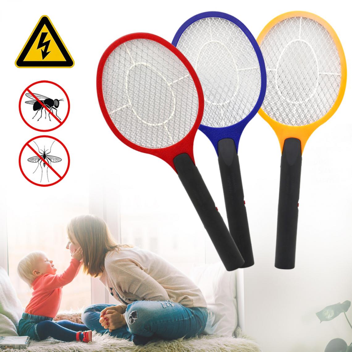 Einfeben - 3X Electric Fly Swatter Insect Killer, Mosquito Zapper Double Layered Mesh protection, Fly Repellent Free of Toxins - Aménagement de la cage