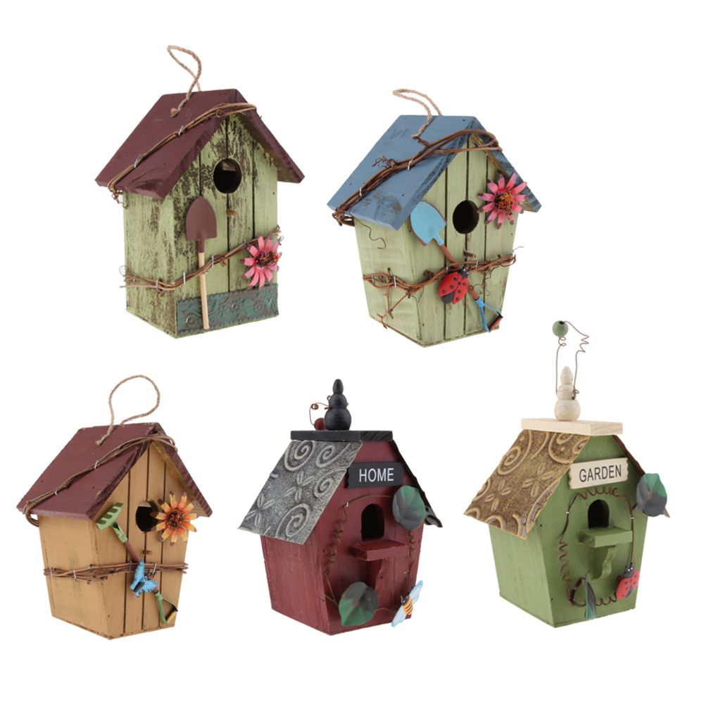 marque generique - Maisons d'oiseaux décoratifs en plein air en bois - Nichoir pour oiseaux du ciel