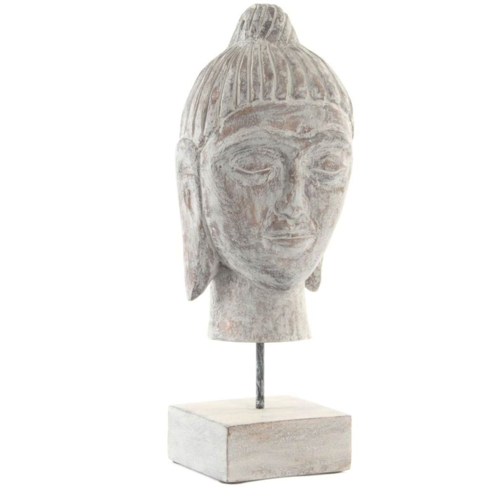 Items France - Statue en Manguier Tête de Bouddha - Petite déco d'exterieur