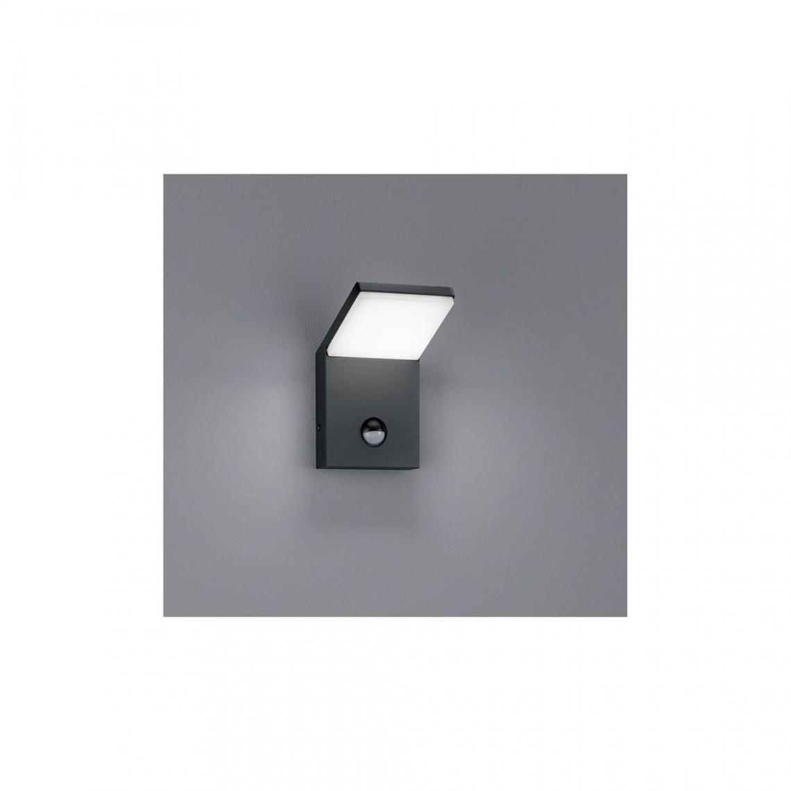 Boutica-Design - Applique Pearl Anthracite Blanc 1x9W SMD LED Detecteur Mouvement - Applique, hublot