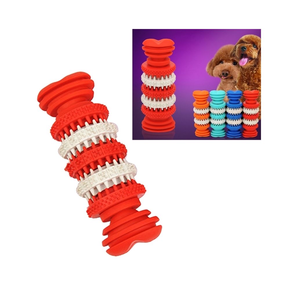 Wewoo - Jouet pour Animaux rouge chien domestiques Nettoyage de dents Jouets à mâcher en caoutchouc souple non toxique, petite taille, longueur: 12 cm - Jouet pour chien