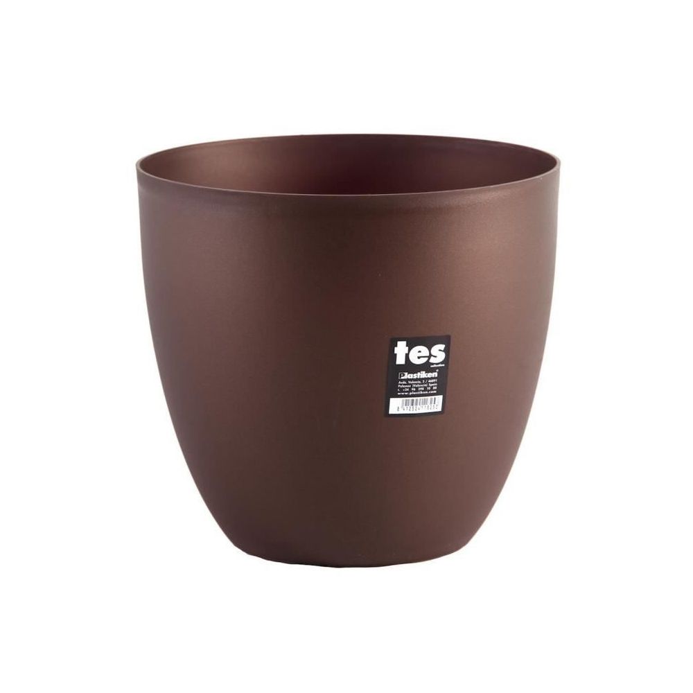 Plastiken - PLASTIKEN Pot de fleurs bol Tes - 26 cm - Bronze - Poterie, bac à fleurs