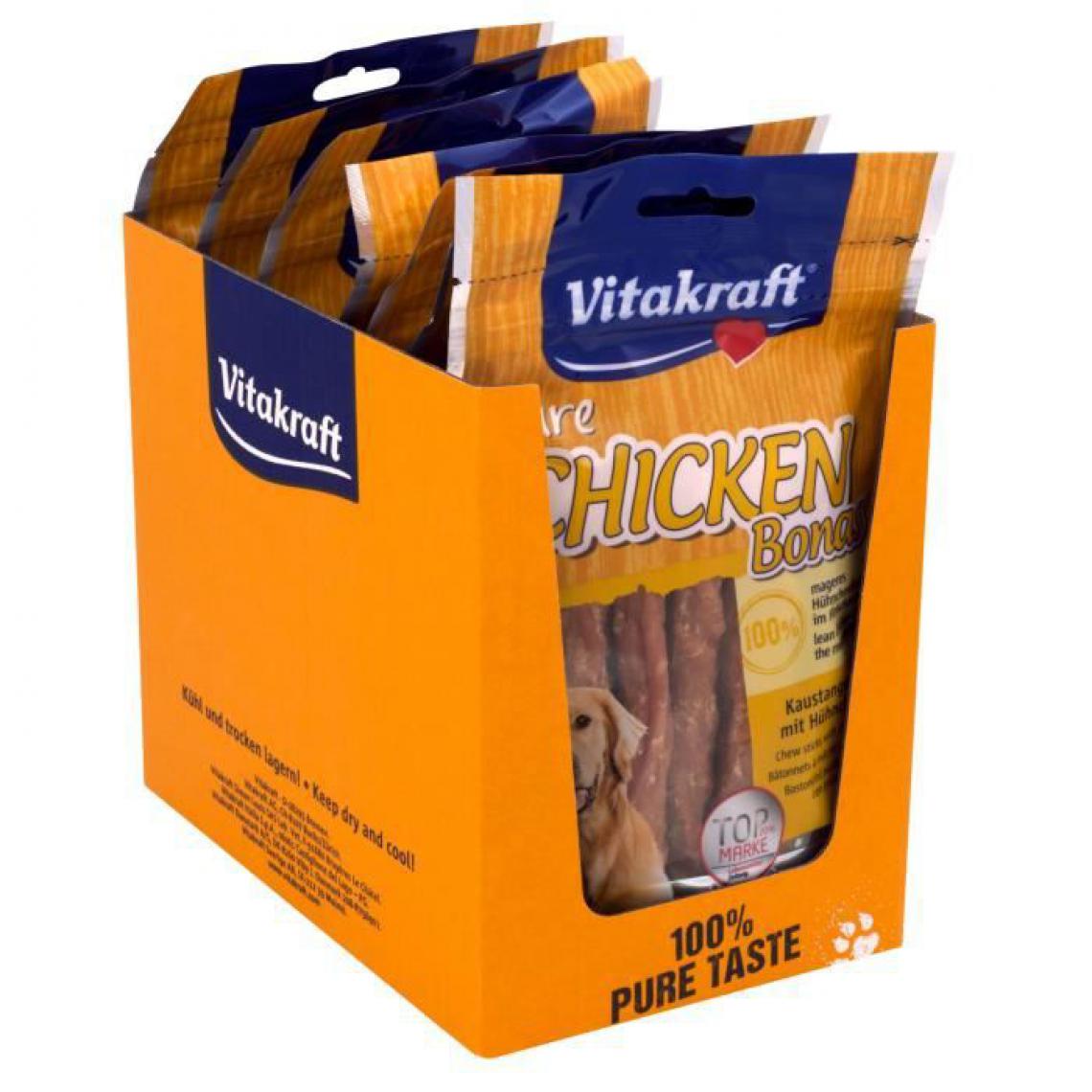 Vitakraft - VITAKRAFT Bonas Os Calcium Friandise pour chien au Poulet - Lot de 7 sachets de 80 g - Croquettes pour chien