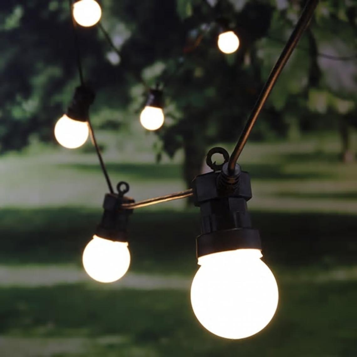 Hi - HI Chaîne d'éclairage LED avec 20 boules 1250 cm - Lampadaire