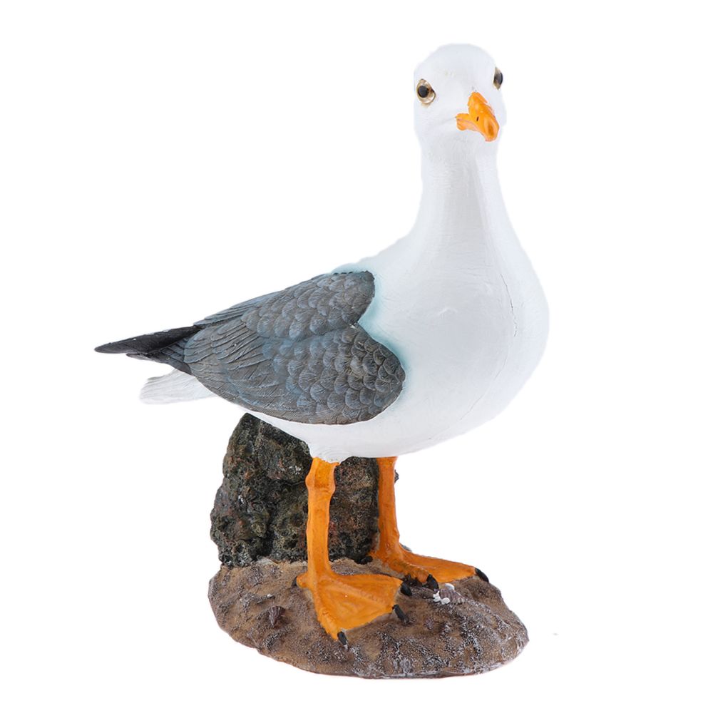 marque generique - Résine Artisanat Seagull Statue Jardin Pelouse Ornement Animal Sculpture Satnding - Petite déco d'exterieur