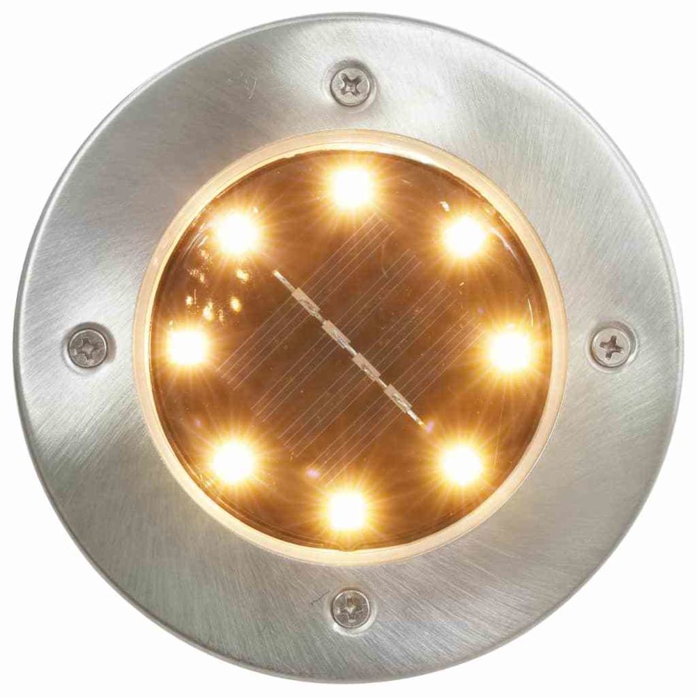 marque generique - Icaverne - Éclairage d'extérieur serie Lampe solaire de sol 8 pcs Lumière LED Blanc chaud - Lampadaire