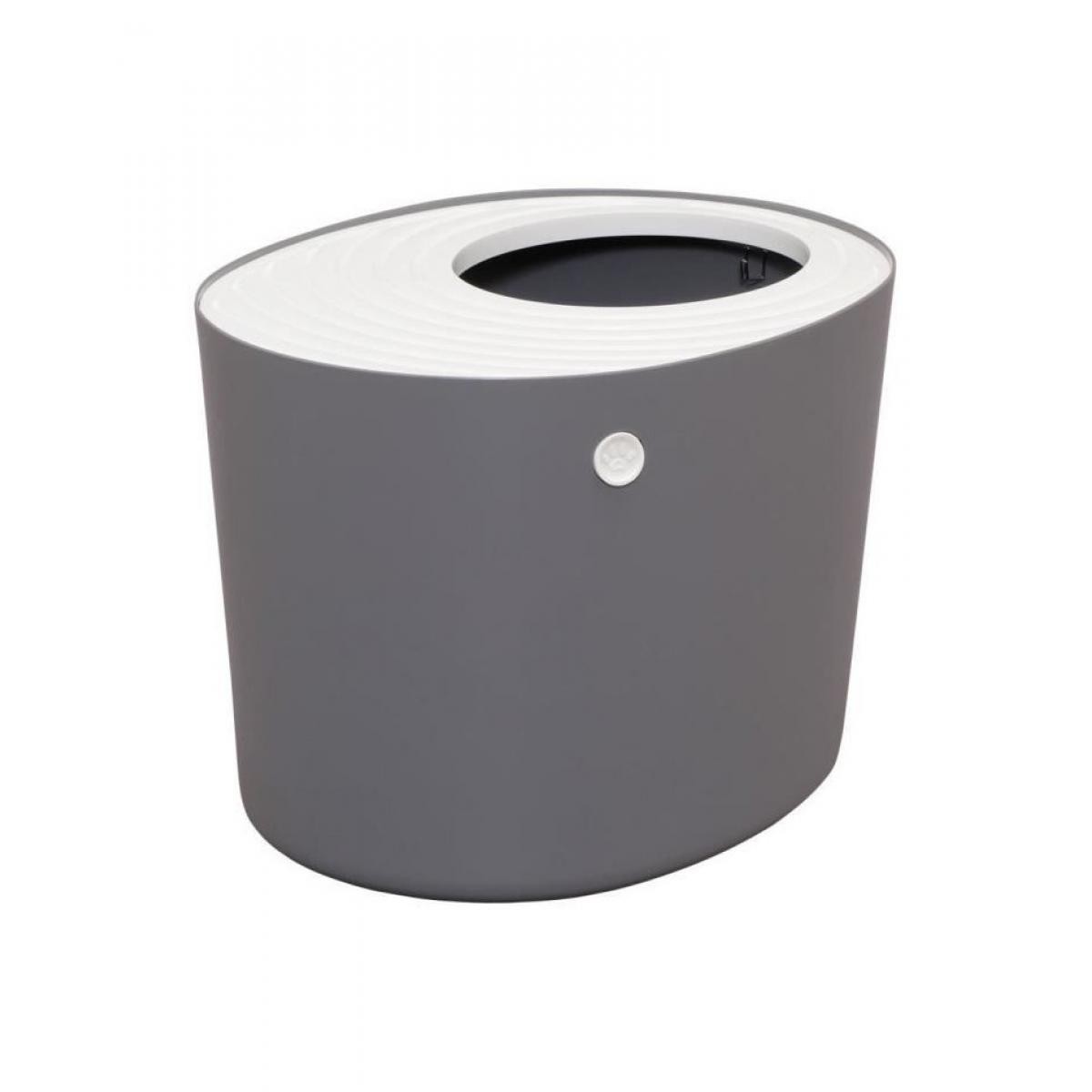 Iris Ohyama - IRIS OHYAMA Maison de toilette Top Entry Cat Litter Box avec couvercle - PUNT-530 - Plastique - 53 x 41 x 37 cm - Gris - Pour... - Litière pour chat