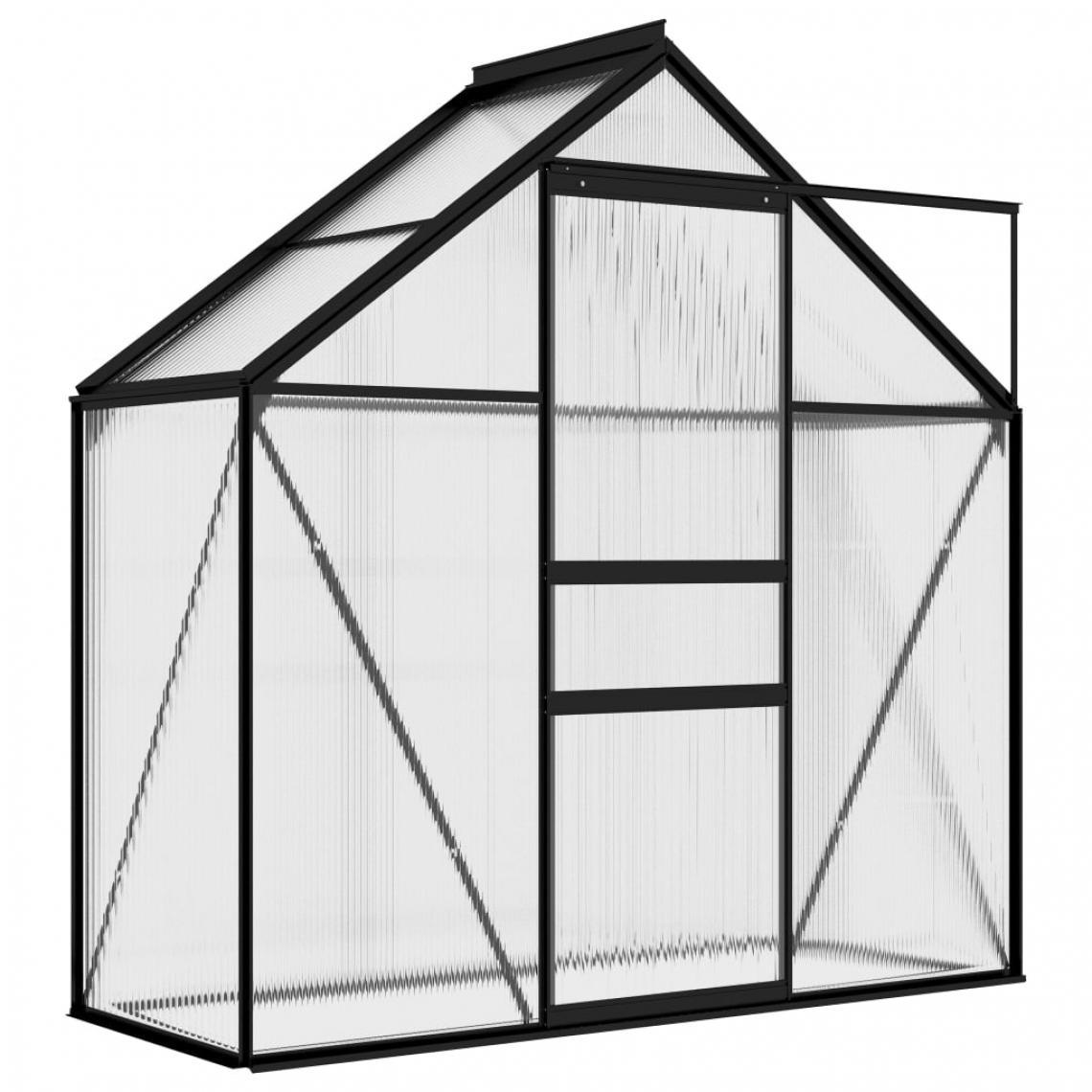 Icaverne - Icaverne - Serres de jardin reference Serre Anthracite Aluminium 1,33 m² - Serres en verre