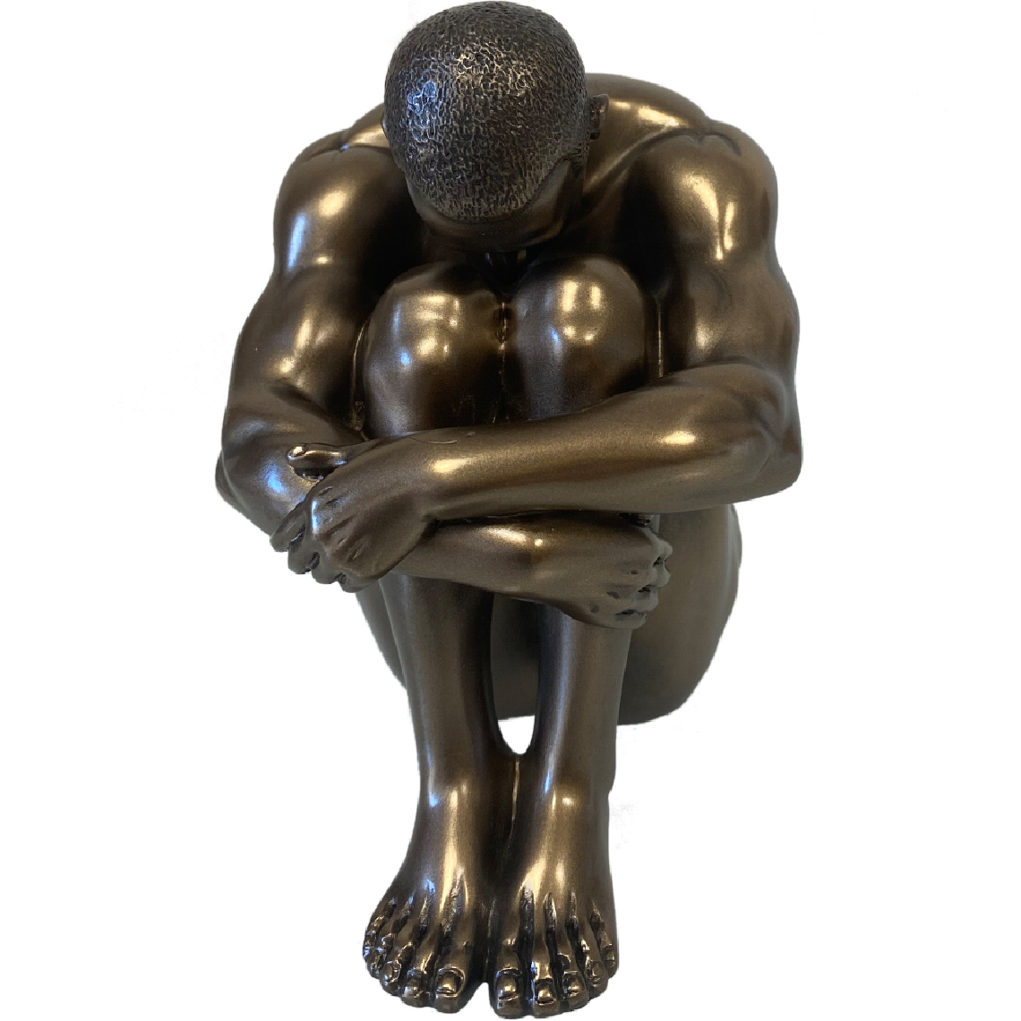 Signe - Figurine Véronèse Body Talk en résine - Homme assis 11 cm - Petite déco d'exterieur