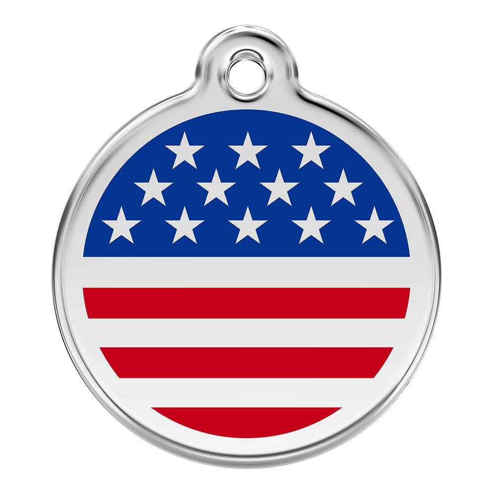 Les Animaux De La Fee - Médaille Chien RED DINGO US Bleu 20mm - Collier pour chien