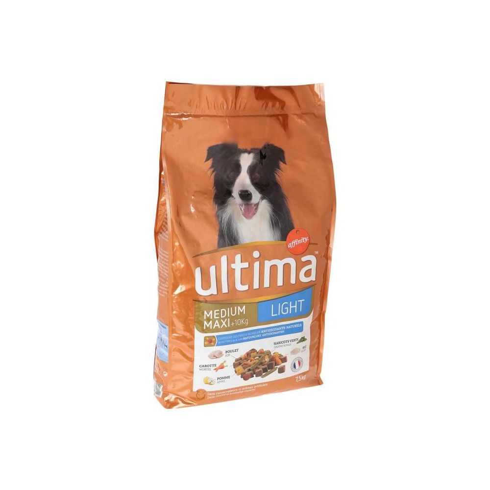 Ultima - ULTIMA Repas équilibré Light au poulet, aux légumes et fruits - Pour chien adulte - Croquettes pour chien