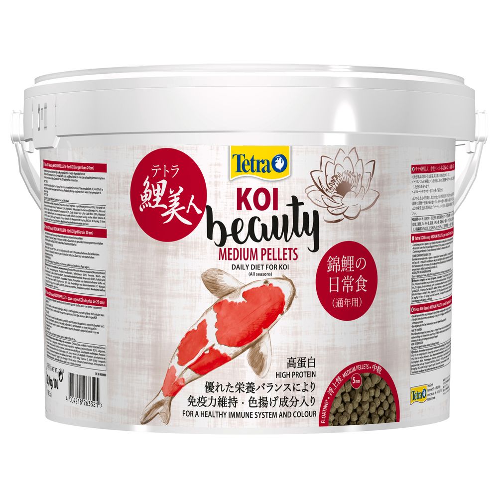 Tetra - Aliment en Boulettes Koi Beauty Medium Pellets pour Carpe Koï - Tetra - 10L - Alimentation pour poisson